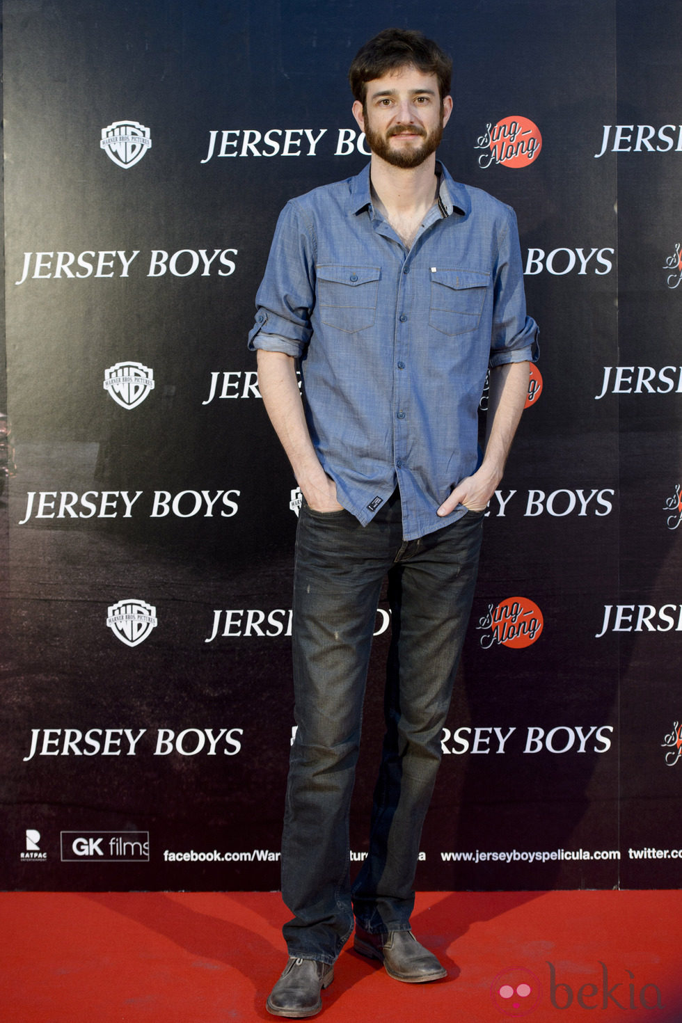 Gorka Otxoa en el estreno de la película 'Jersey Boys' en Madrid