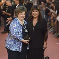 Loles León y Paloma Gómez Borrero en la clausura del FesTVal de Vitoria 2014