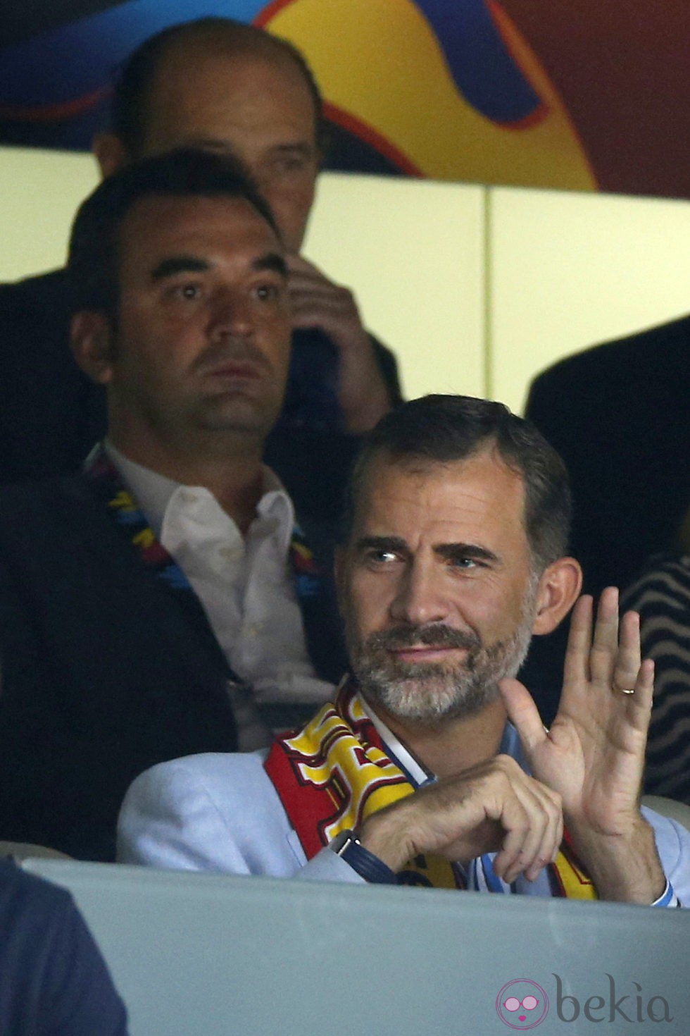 El Rey Felipe en el partido de España contra Senegal del Mundial de Basket 2014