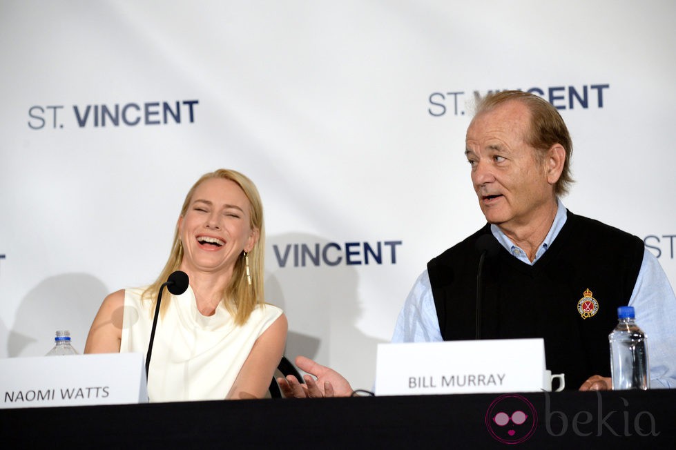 Naomi Watts y Bill Murray en la presentación de 'St. Vincent' en el Festival de Toronto 2014