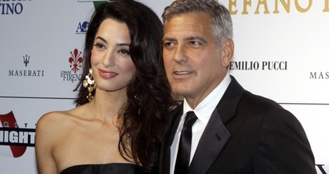 George Clooney y Amal Alamuddin en Florencia