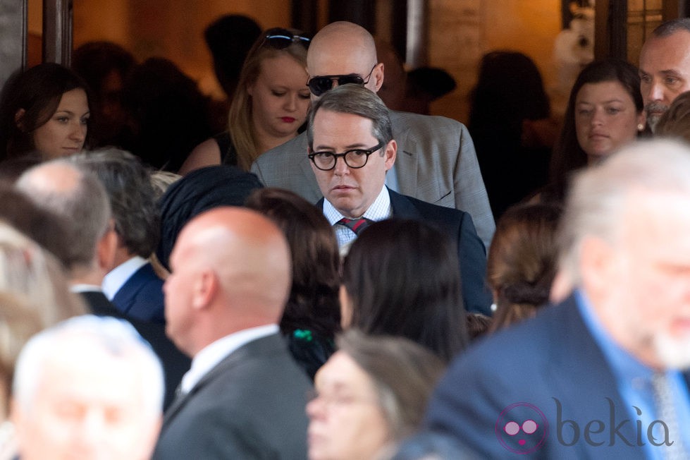 Matthew Broderick en el funeral de Joan Rivers