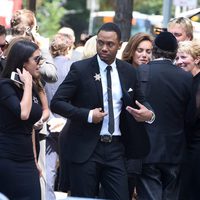 Terrence Jenkins en el funeral de Joan Rivers