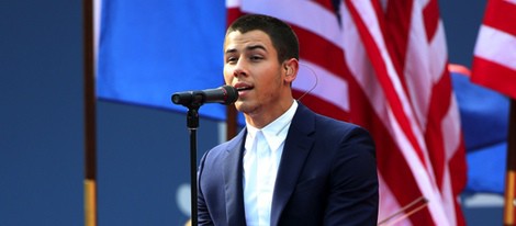 Nick Jonas en la final femenia del US Open 2014