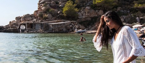 Patricia Yurena grabando el corto 'El código' en Ibiza