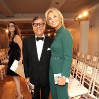 Corinna zu Sayn-Wittgenstein junto al periodista Bob Colacello en en la Semana de la Moda de Nueva York Primavera/Verano 2015  