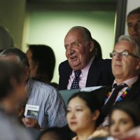 El Rey Juan Carlos en el partido de baloncesto Francia-España del Mundial 2014