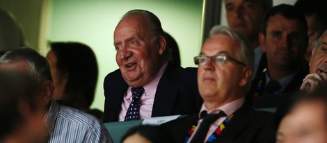 El Rey Juan Carlos en el partido de baloncesto Francia-España del Mundial 2014