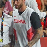 Sergio Ramos en el partido del Mundial de Baloncesto 2014 Francia-España