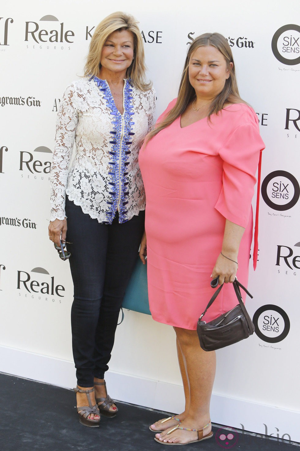 Cari Lapique y Caritina Goyanes en el desfile de Jorge Vázquez en el Madrid Fashion Show 2014