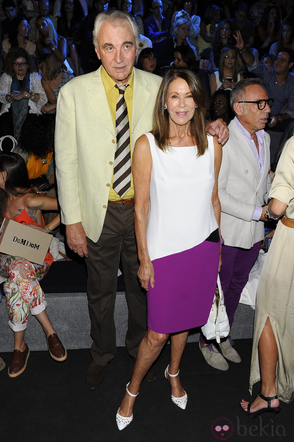 Clifford Luyk y Paquita Torres en el desfile de Francis Montesinos en Madrid Fashion Week primavera/verano 2015