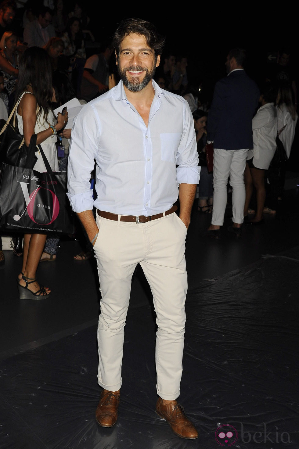 Félix Gómez en el desfile de Juanjo Oliva en Madrid Fashion Week primavera/verano 2015