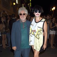 Pedro Almodóvar y 'El Terremoto de Alcorcón' Pepa Charro en la presentación de la nueva colección del diseñador Riccardo Tisci