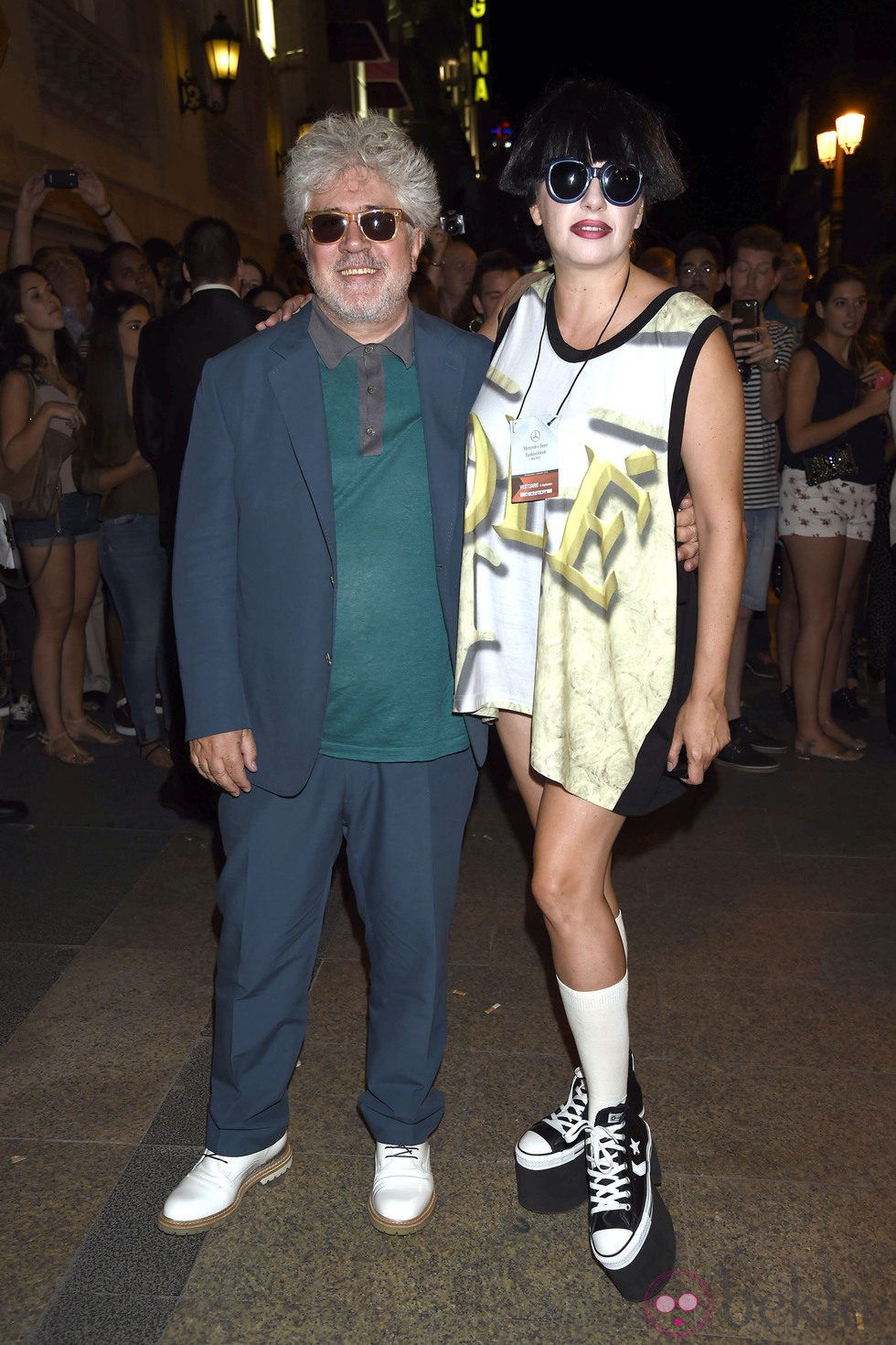 Pedro Almodóvar y 'El Terremoto de Alcorcón' Pepa Charro en la presentación de la nueva colección del diseñador Riccardo Tisci