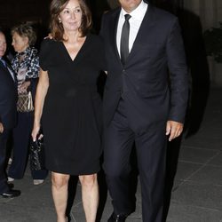 Ana Rosa Quintana y Juan Muñoz en la misa funeral de Carmen Hortal