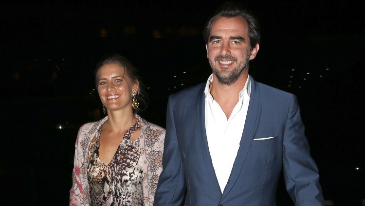 Nicolás y Tatiana de Grecia en la celebración de las Bodas de Oro de los Reyes de Grecia