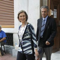 La Reina Sofía en un hotel de Atenas