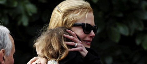 Nicole Kidman en el funeral de su padre