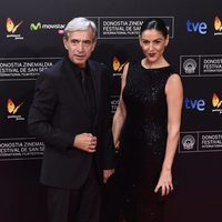 Imanol Arias e Irene Meritxell en la gala inaugural del Festival de San Sebastián 2014