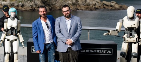 Antonio Banderas y Gabe Ibáñez en el Festival de San Sebastián 2014