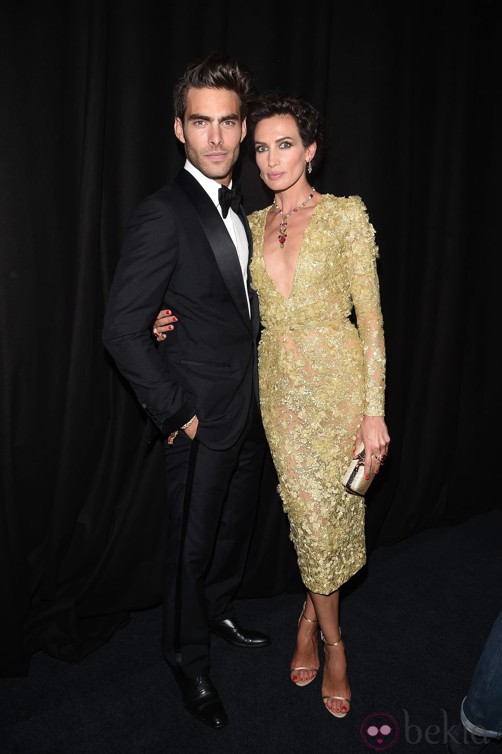 Jon Kortajarena y Nieves Álvarez en la Gala amfAR de Milán 2014