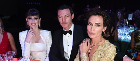 Luke Evans, Nieves Álvarez y Coco Rocha en la Gala amfAR de Milán 2014