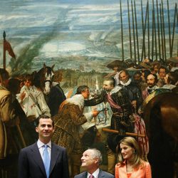 Los reyes Felipe y Letizia con el pintor Antonio López en el Museo del Prado