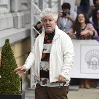 Pedro Almodóvar llegando al Festival de Cine de San Sebastián 2014