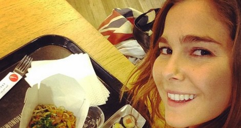 Natalia Sánchez almuerza antes de viajar a Menorca