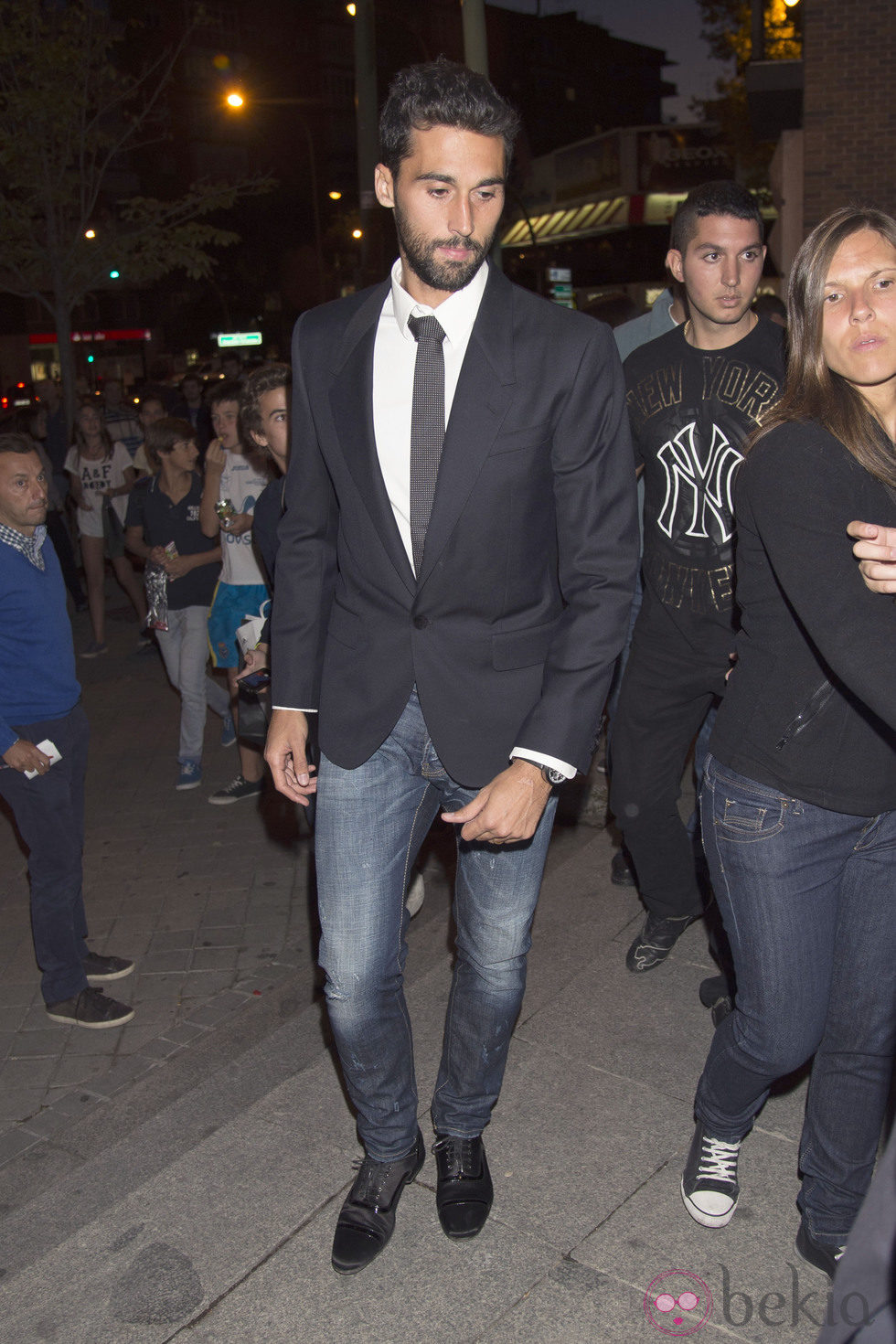 Álvaro Arbeloa en una misa funeral por Alfredo Di Stéfano