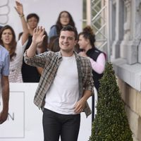 Josh Hutcherson llegando al Festival de San Sebastián 2014