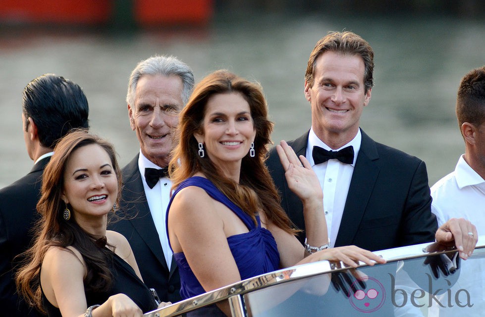 Cindy Crawford y Rande Gerber en la boda de George Clooney y Amal Alamuddin