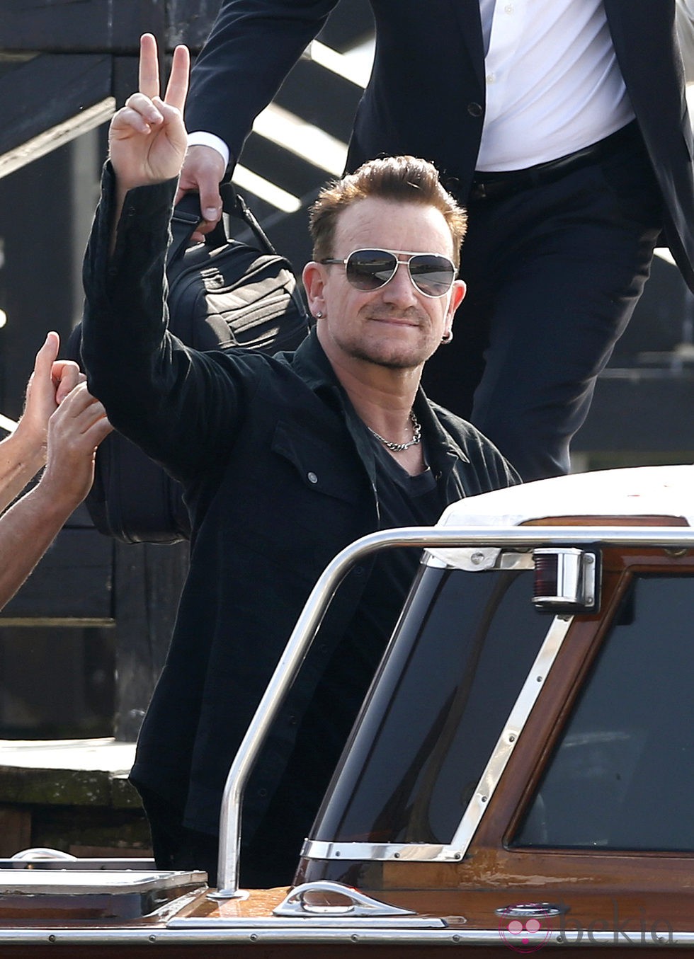 Bono en la boda de George Clooney y Amal Alamuddin