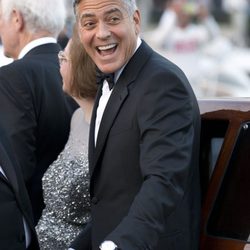 George Clooney el día de su boda en Venecia con Amal Alamuddin