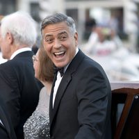 George Clooney el día de su boda en Venecia con Amal Alamuddin 