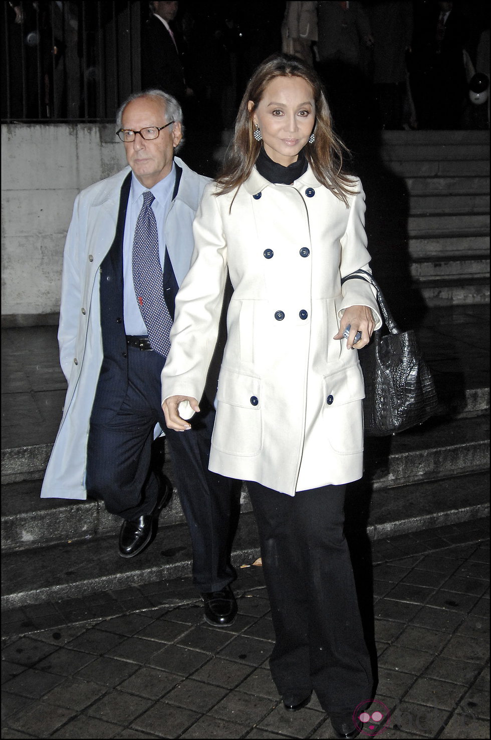 Isabel Preysler y Miguel Boyer en un funeral en 2008