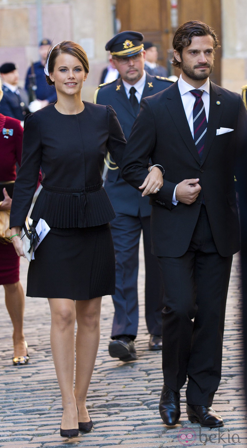 Carlos Felipe de Suecia y Sofia Hellqvist en la apertura del Parlamento 2014