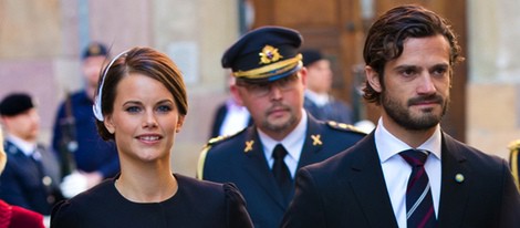 Carlos Felipe de Suecia y Sofia Hellqvist en la apertura del Parlamento 2014