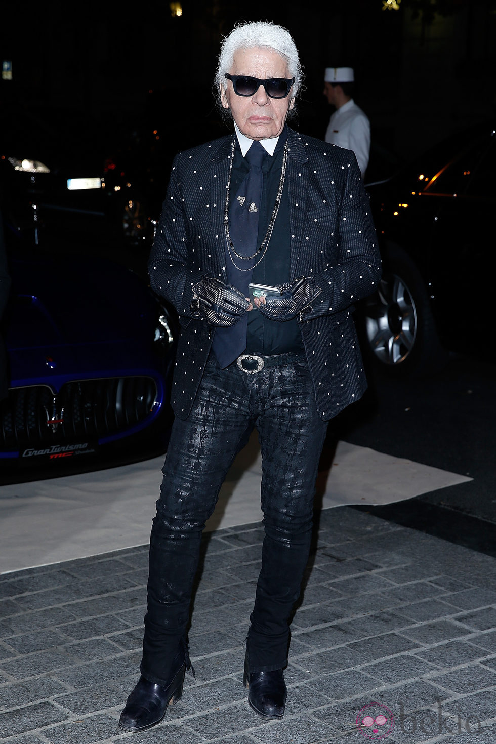 Karl Lagerfeld en una fiesta organizada en el marco de la Paris Fashion Week