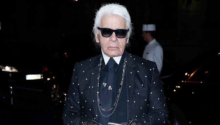 Karl Lagerfeld en una fiesta organizada en el marco de la Paris Fashion Week