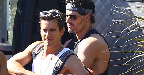 Joe Manganiello y Matt Bomer en el rodaje de 'Magic Mike XXL'