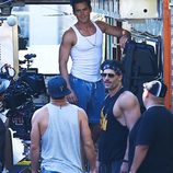 Channing Tatum, Joe Manganiello y Matt Bomer en el rodaje de 'Magic Mike XXL' en Savannh