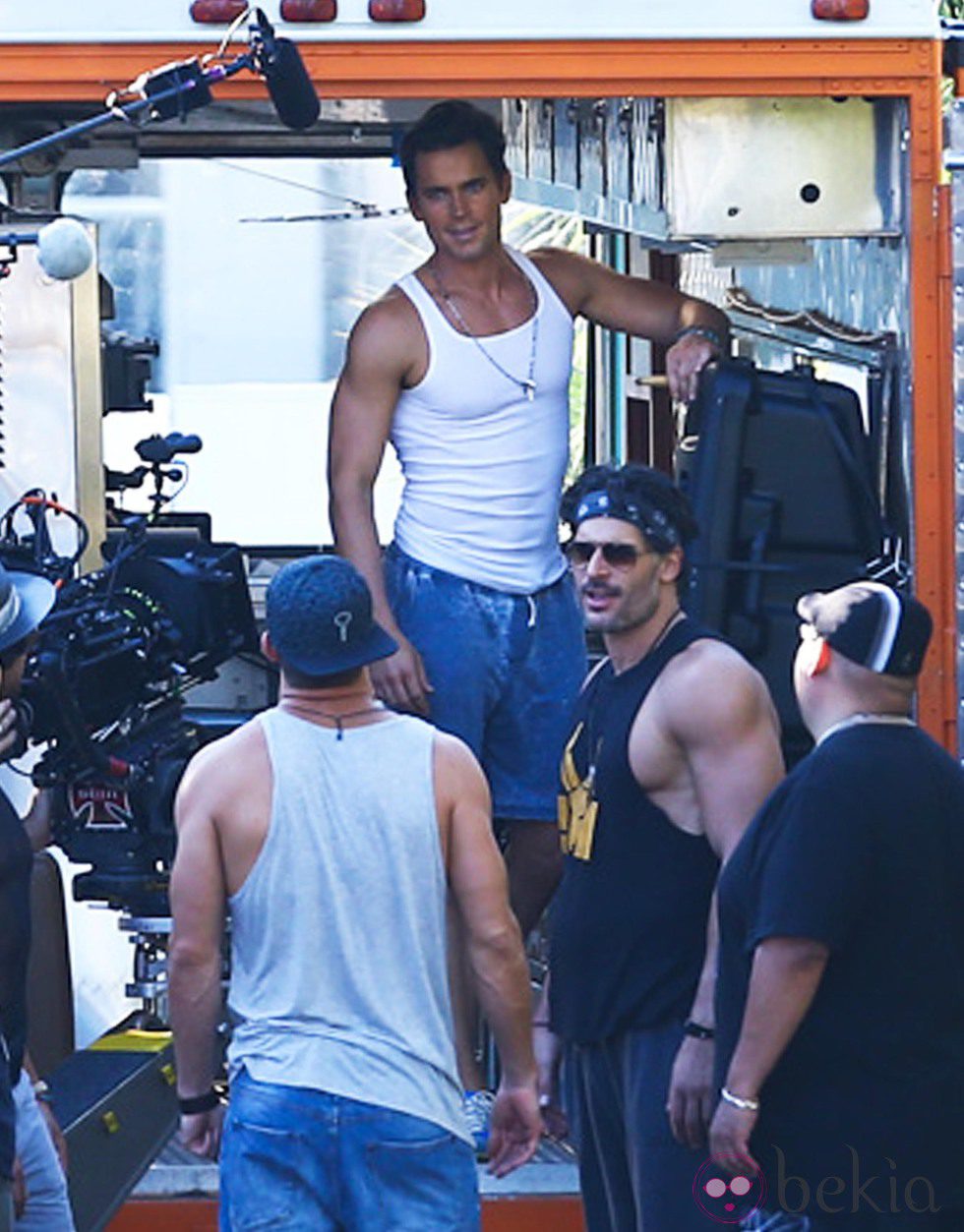 Channing Tatum, Joe Manganiello y Matt Bomer en el rodaje de 'Magic Mike XXL' en Savannh