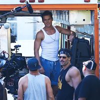 Channing Tatum, Joe Manganiello y Matt Bomer en el rodaje de 'Magic Mike XXL' en Savannh