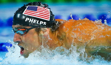 Michael Phelps en la final del Pan Pacific de Australia