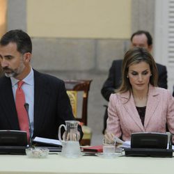 Los Reyes Felipe y Letizia en la reunión anual del Patronato del Instituto Cervantes