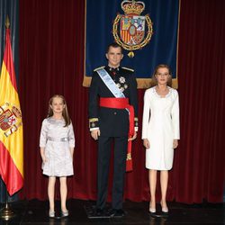 Figuras de cera de los Reyes Felipe y Letizia y de la Princesa Leonor