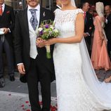 David de María y Lola Escobedo en su boda