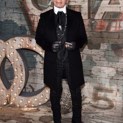 Karl Lagerfeld en la cena de celebración del spot de Chanel nº5