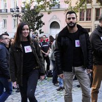 Antonio Velazquez y Dafne Fernandez en la manifestación contra la ley Lasalle